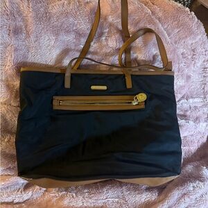 Michael Kors Black and Tan Tote Bag